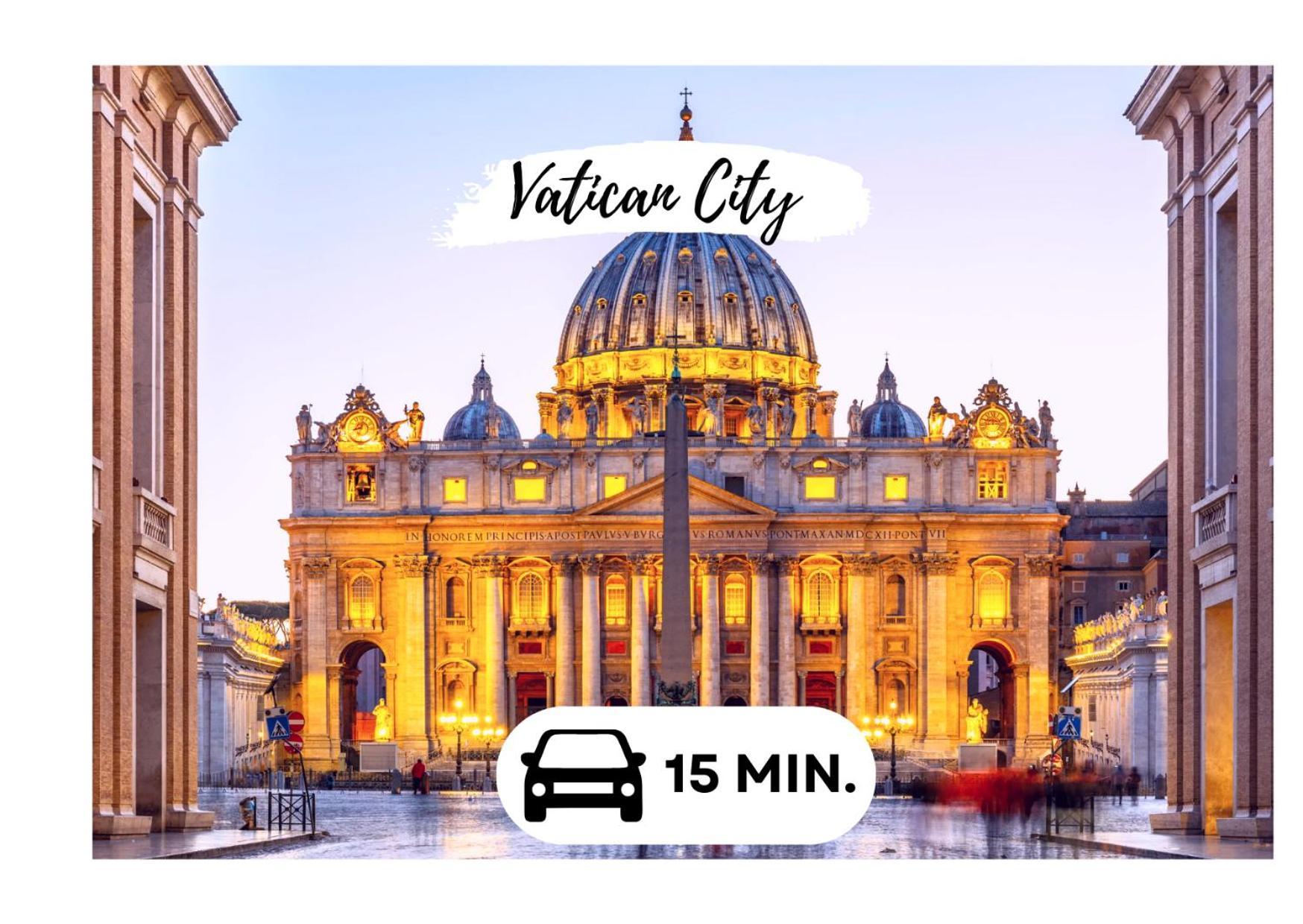 15 Min From The Vatican Wi-Fi And Garden Luaran gambar